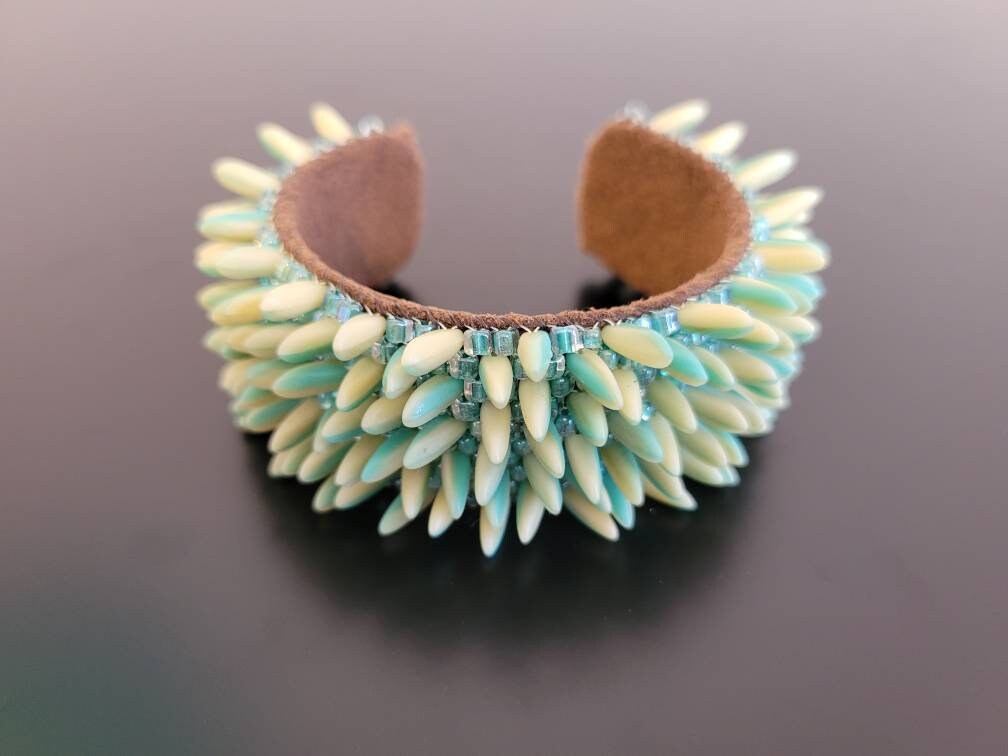 Sea Anemone Beaded Cuff